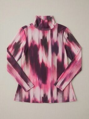 Women's Pink Mesh Long Sleeve Top